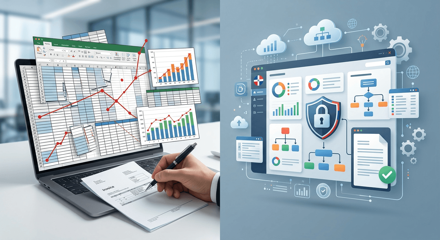Featured image for: Por qué tu sistema de ventas en excel no sirve para la Facturación Electrónica en RD