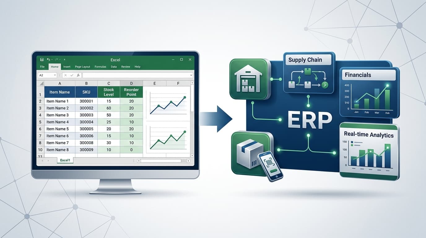 Featured image for: [EN] Tutorial: Cómo llevar un control de inventario en Excel (y cuándo migrar a un ERP)