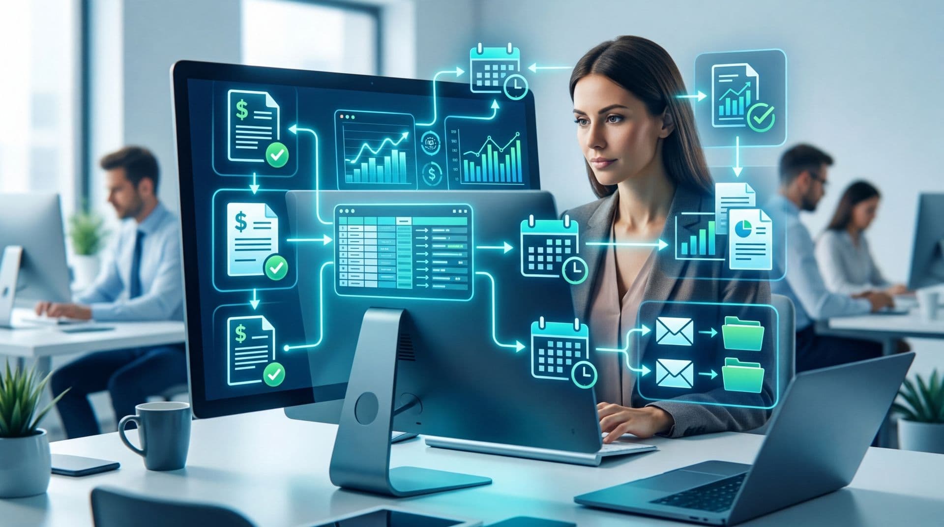 Automatización de tareas administrativas en entorno corporativo moderno