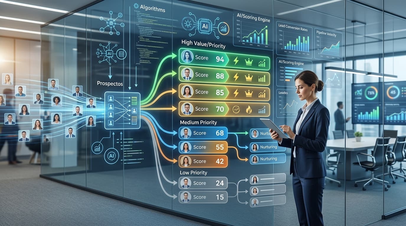 Featured image for: Lead Scoring Automático: Cómo priorizar prospectos de alto valor en 2026